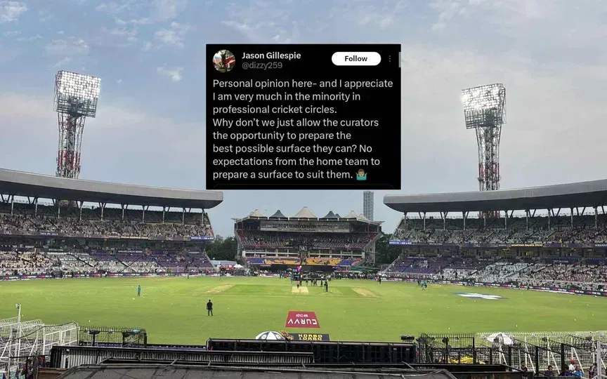 "Why don't we…": Gillespie urges unbiased surface prep amid Kolkata pitch uproar